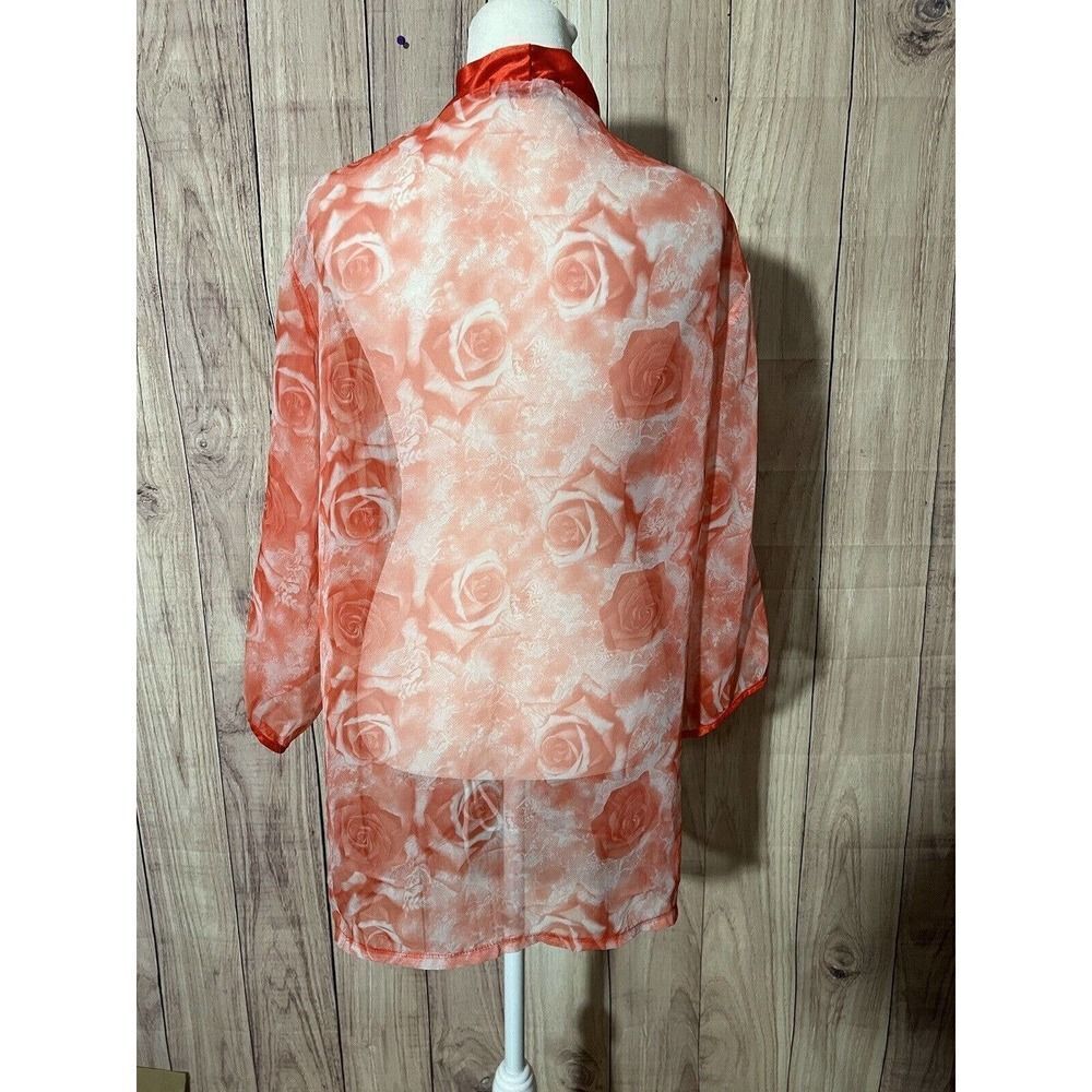 Vintage MSM Fashion Sheer Pink Cardigan - Picture 8 of 11